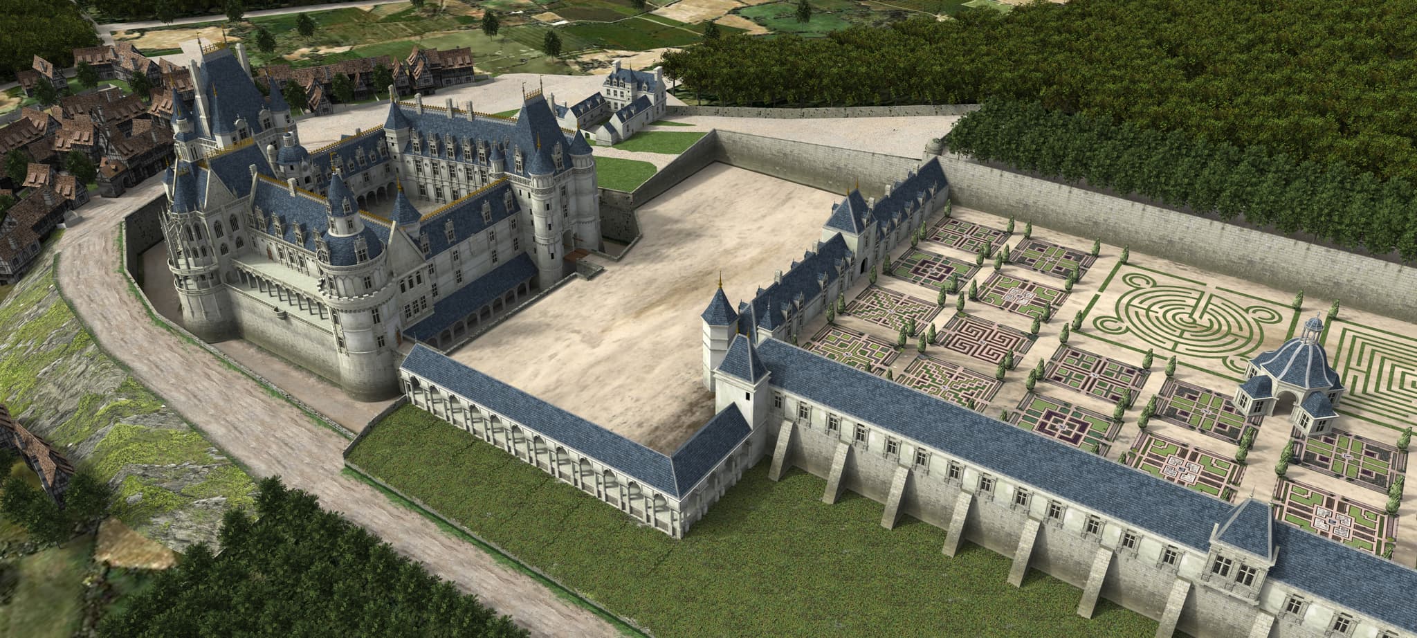 Château de Gaillon — château à Gaillon, Eure, vue de nuit, classé mh