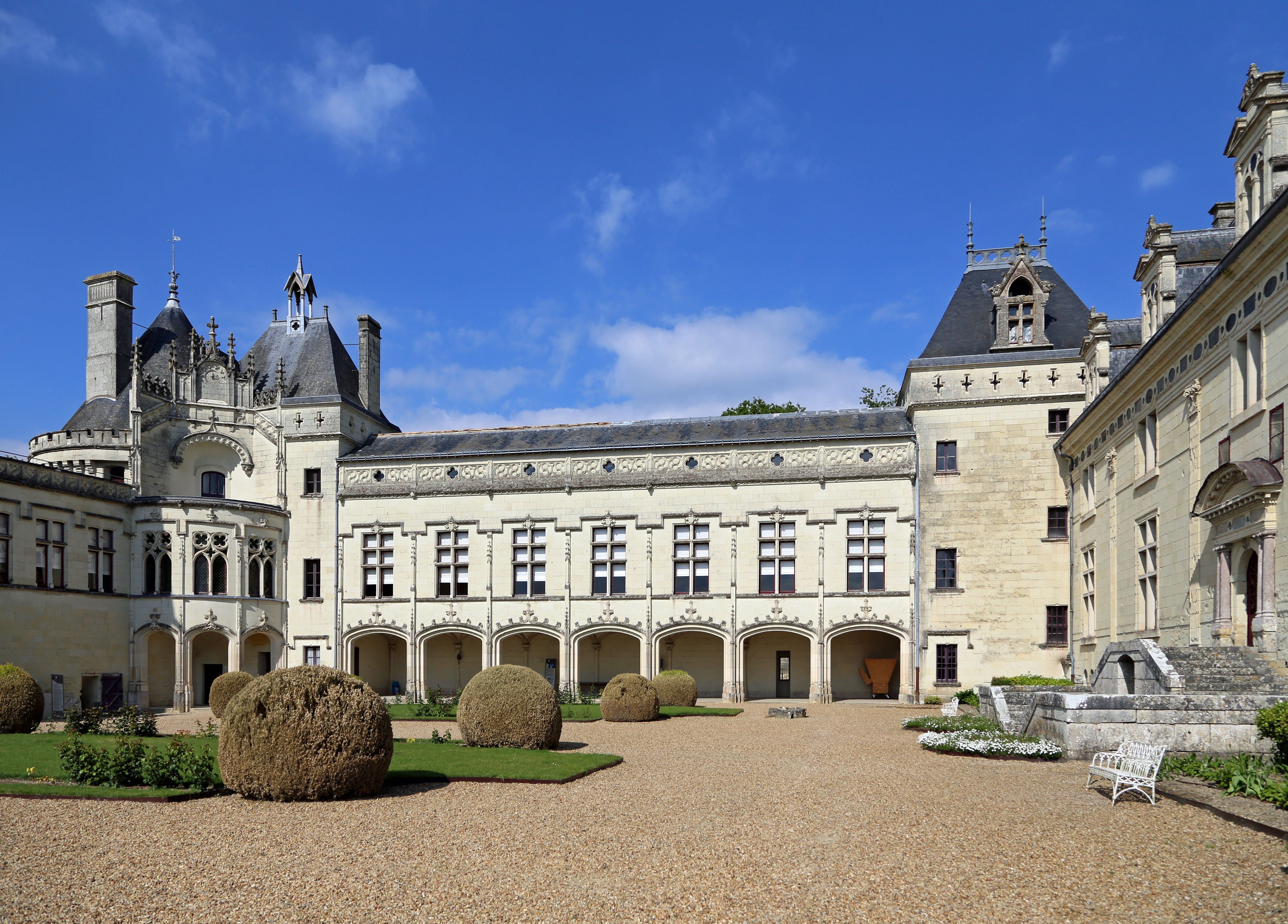 Château de Brézé — château à Brézé, Maine-et-Loire, vue de nuit, classé mh